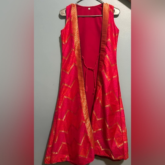 Long sleevless coloroful veste XS size made in inde - Picture 4 of 5